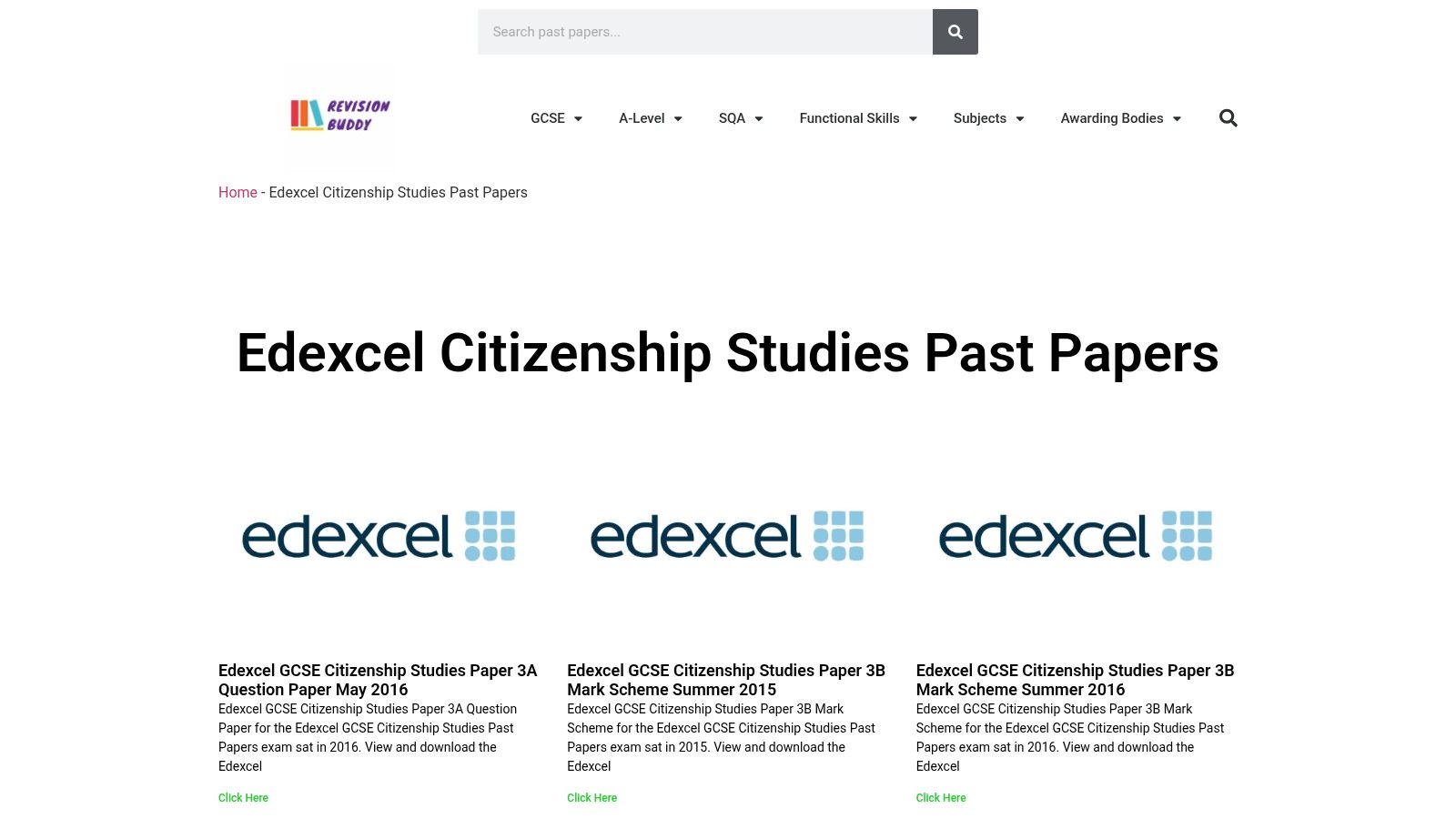 Revision Buddy – Edexcel Citizenship Past Papers (archive)