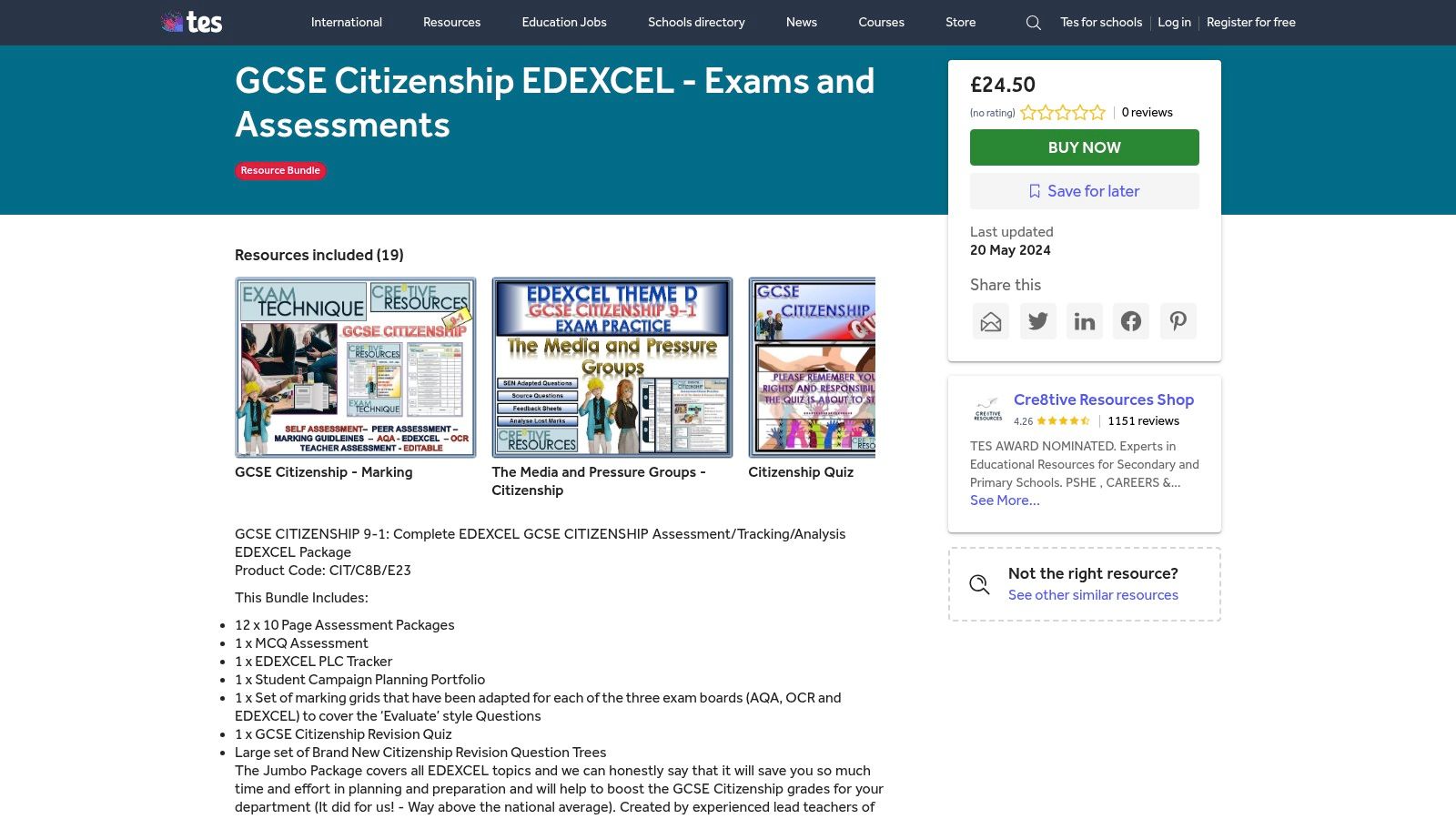 TES – Edexcel Citizenship assessment papers and practice