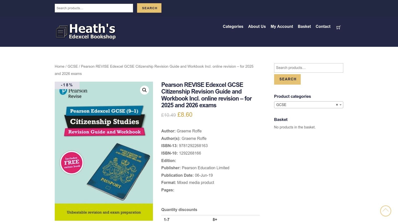 Heath’s Edexcel Bookshop – Pearson Revise Edexcel GCSE Citizenship guide
