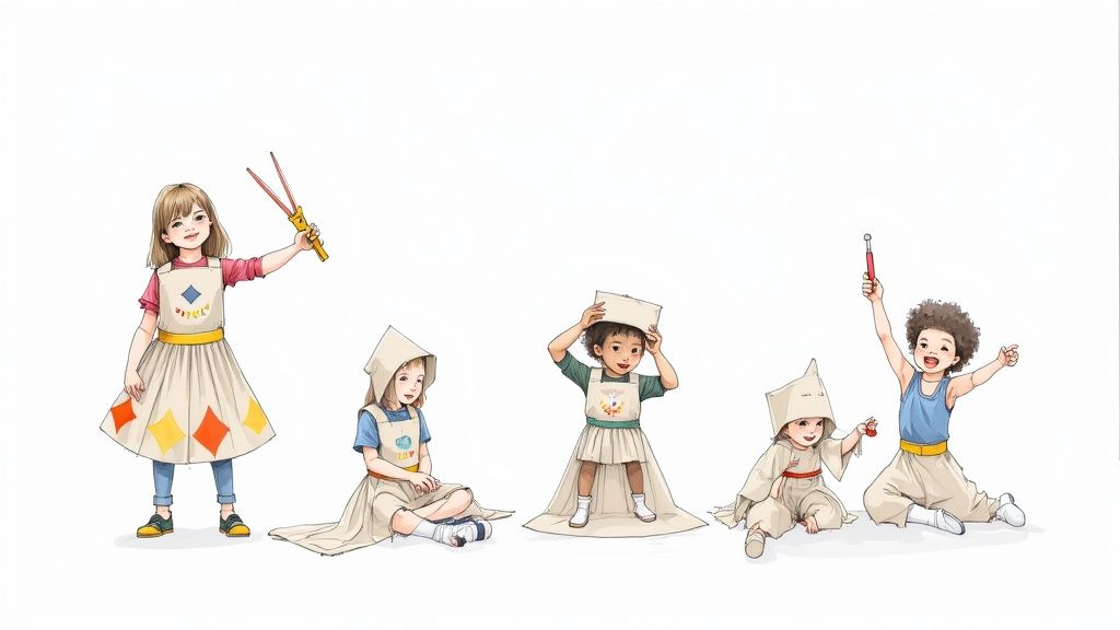 A close-up of The Paper Bag Princess book cover showing Elizabeth's determined face