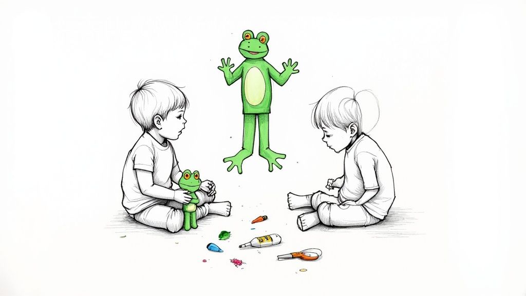 Frog and Toad Puppets