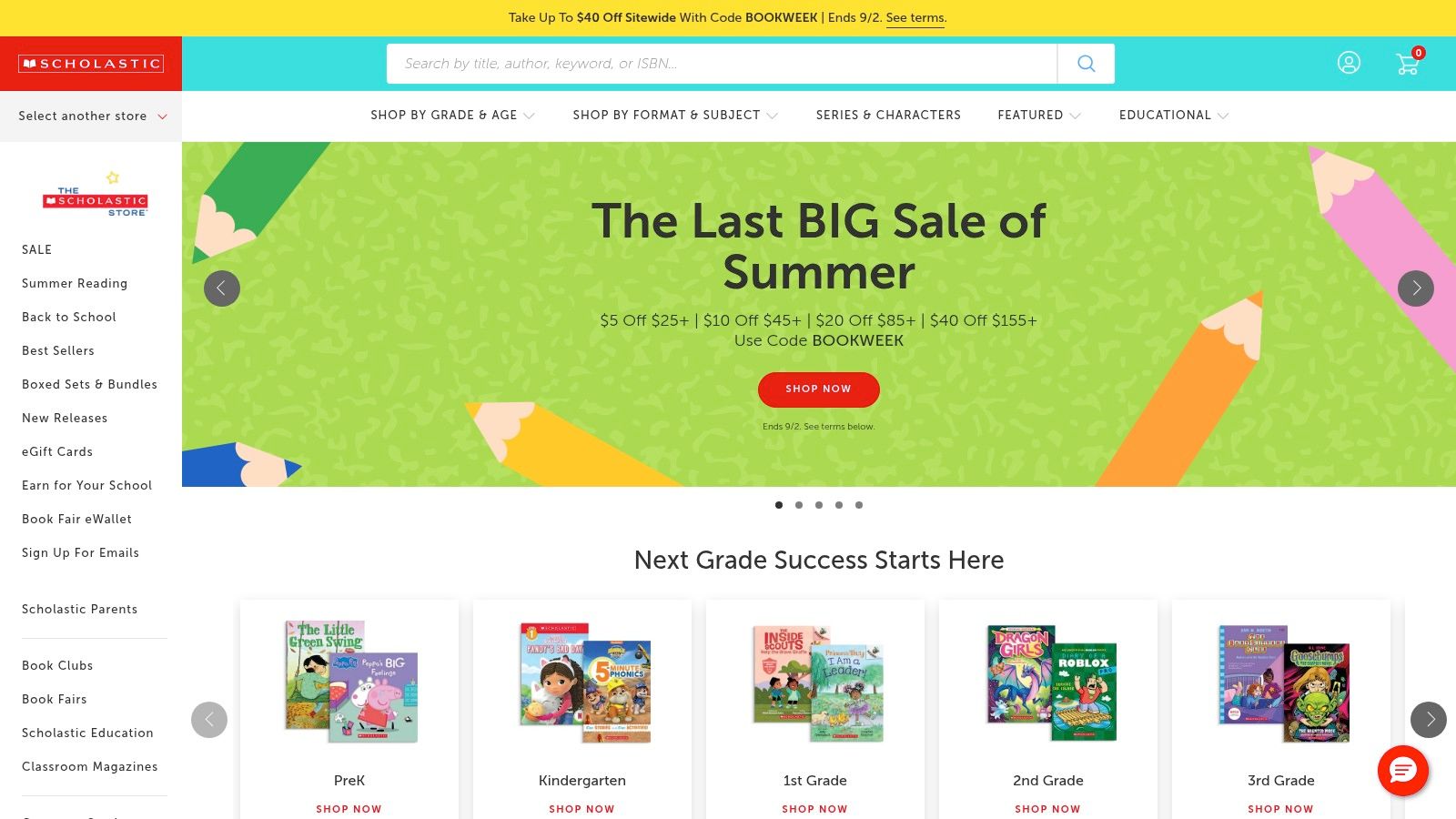 Scholastic – The Scholastic Store (publisher direct)