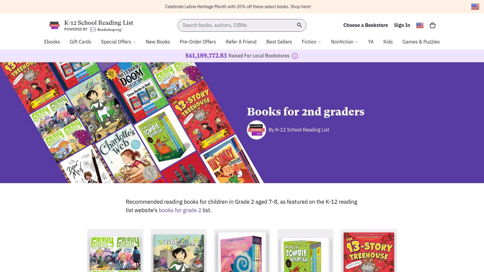 Bookshop.org – Indie-Supported Grade-2 Lists