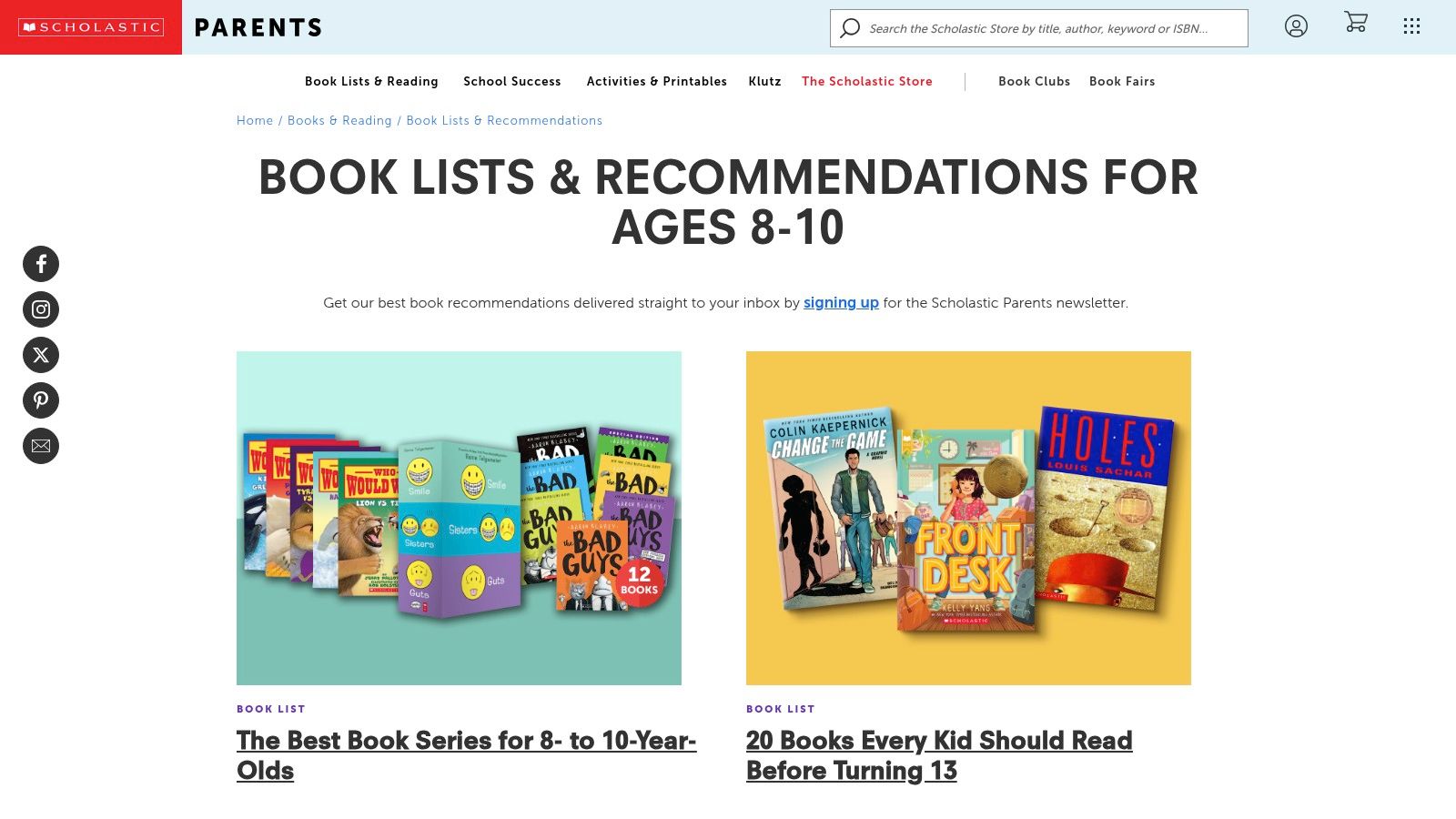 Scholastic (Parents + Scholastic Store)