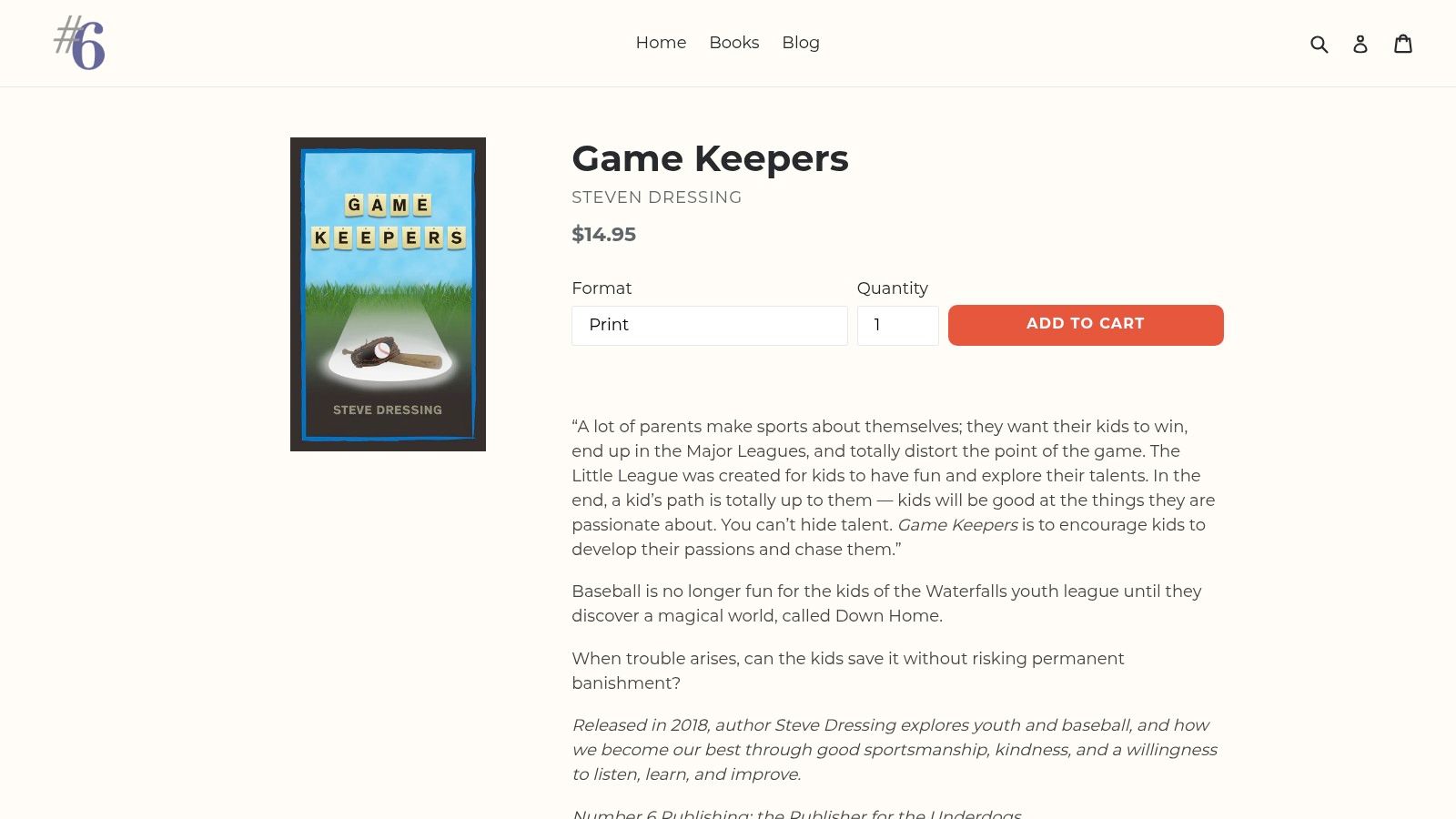 Game Keepers by Steve Dressing (Number 6 Publishing)