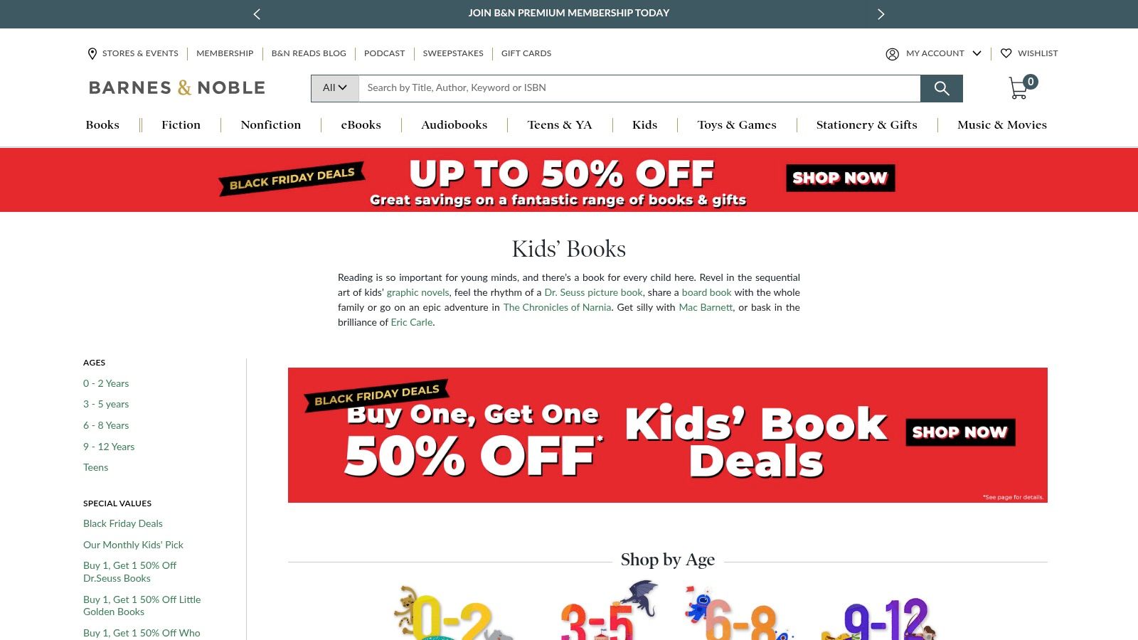 Barnes & Noble (Kids’ Store: Middle Grade)