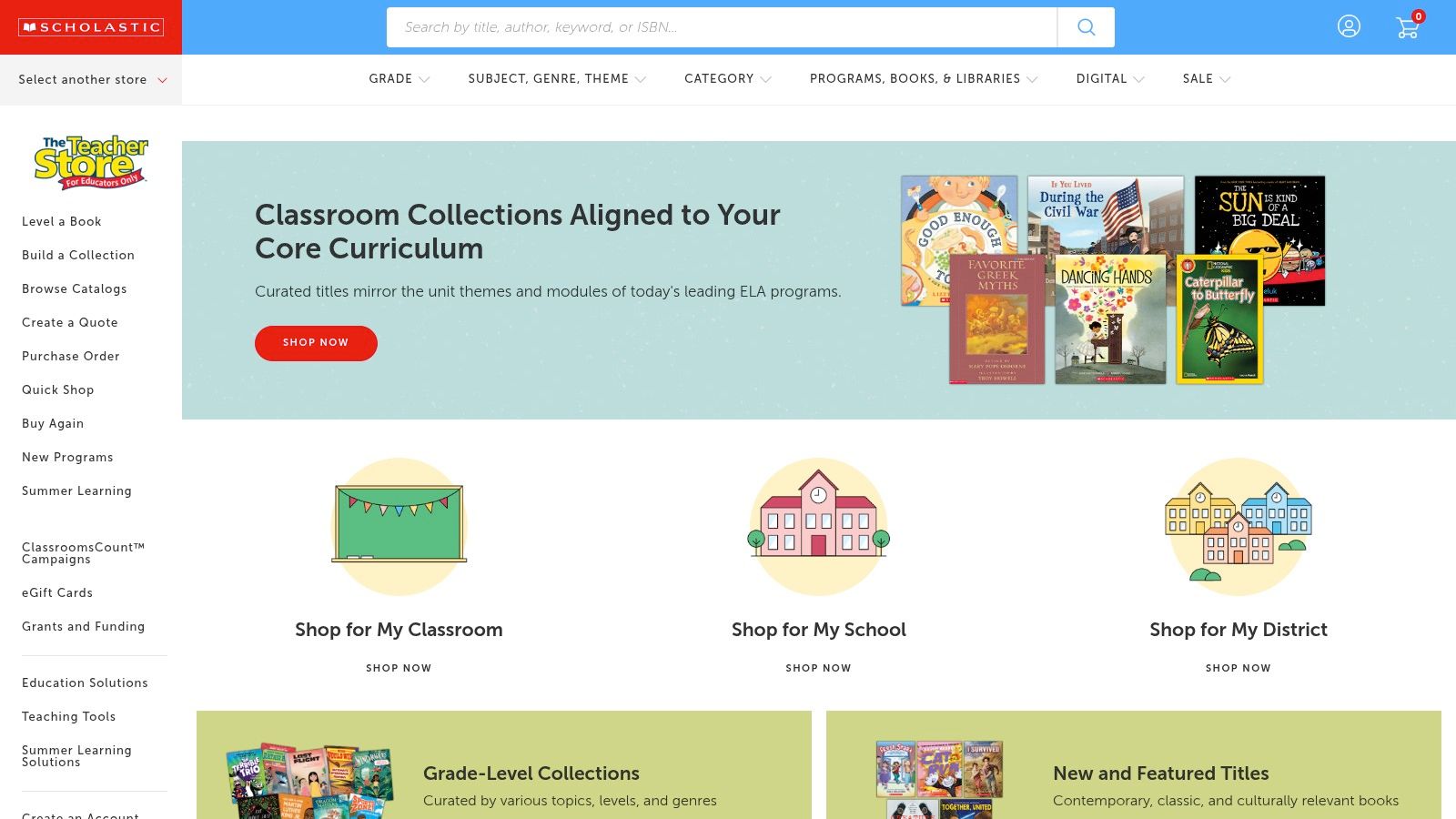 Scholastic (Parents Store + Book Clubs)