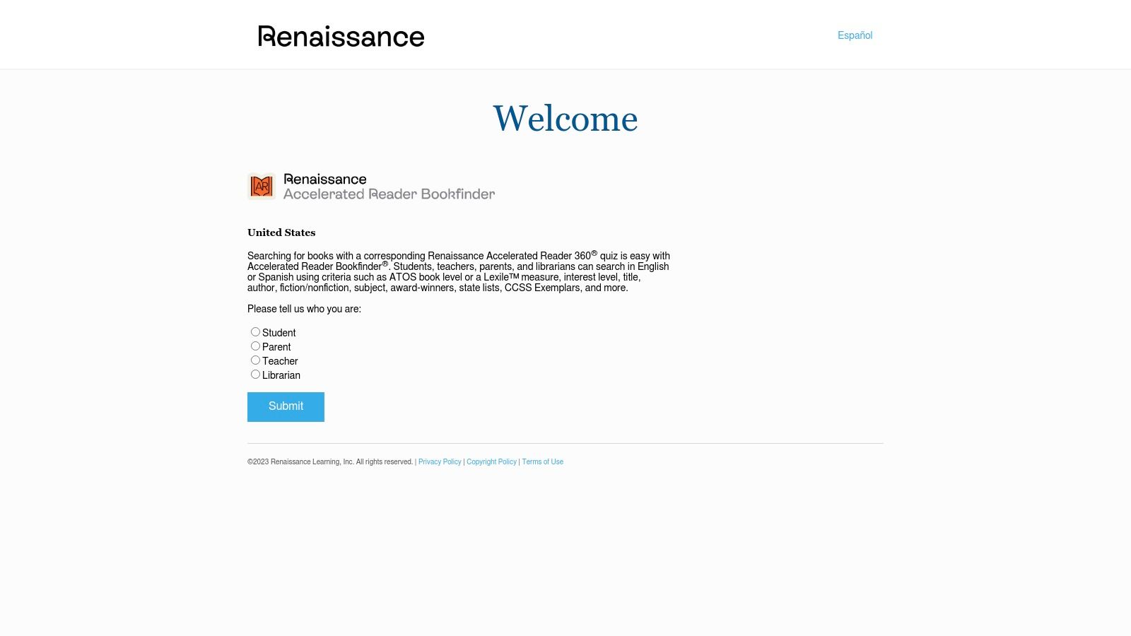 Renaissance Accelerated Reader Bookfinder
