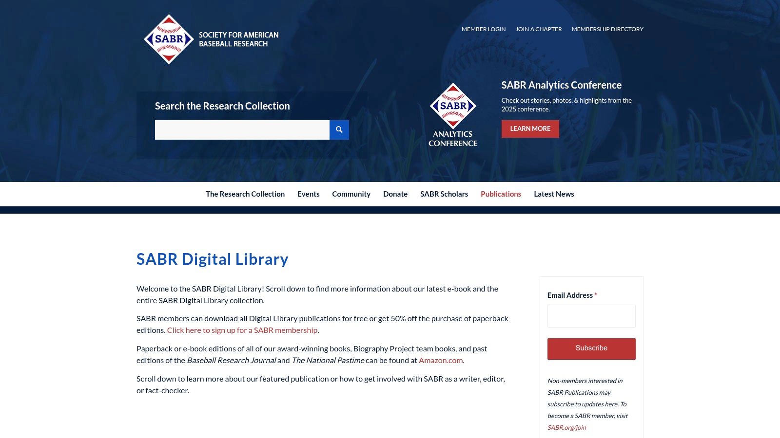 Society for American Baseball Research (SABR)