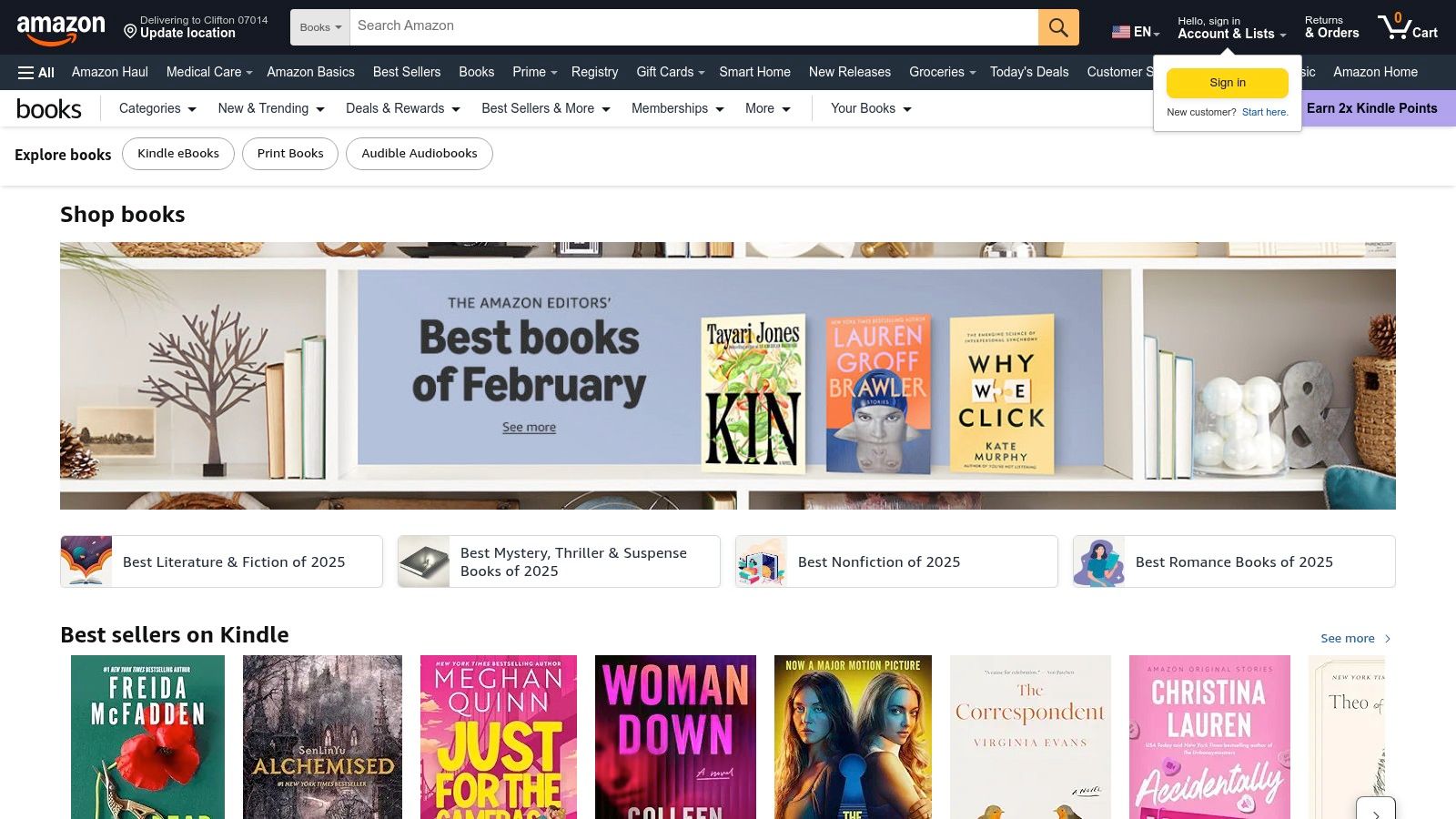 Amazon Books (use with AR Bookfinder)