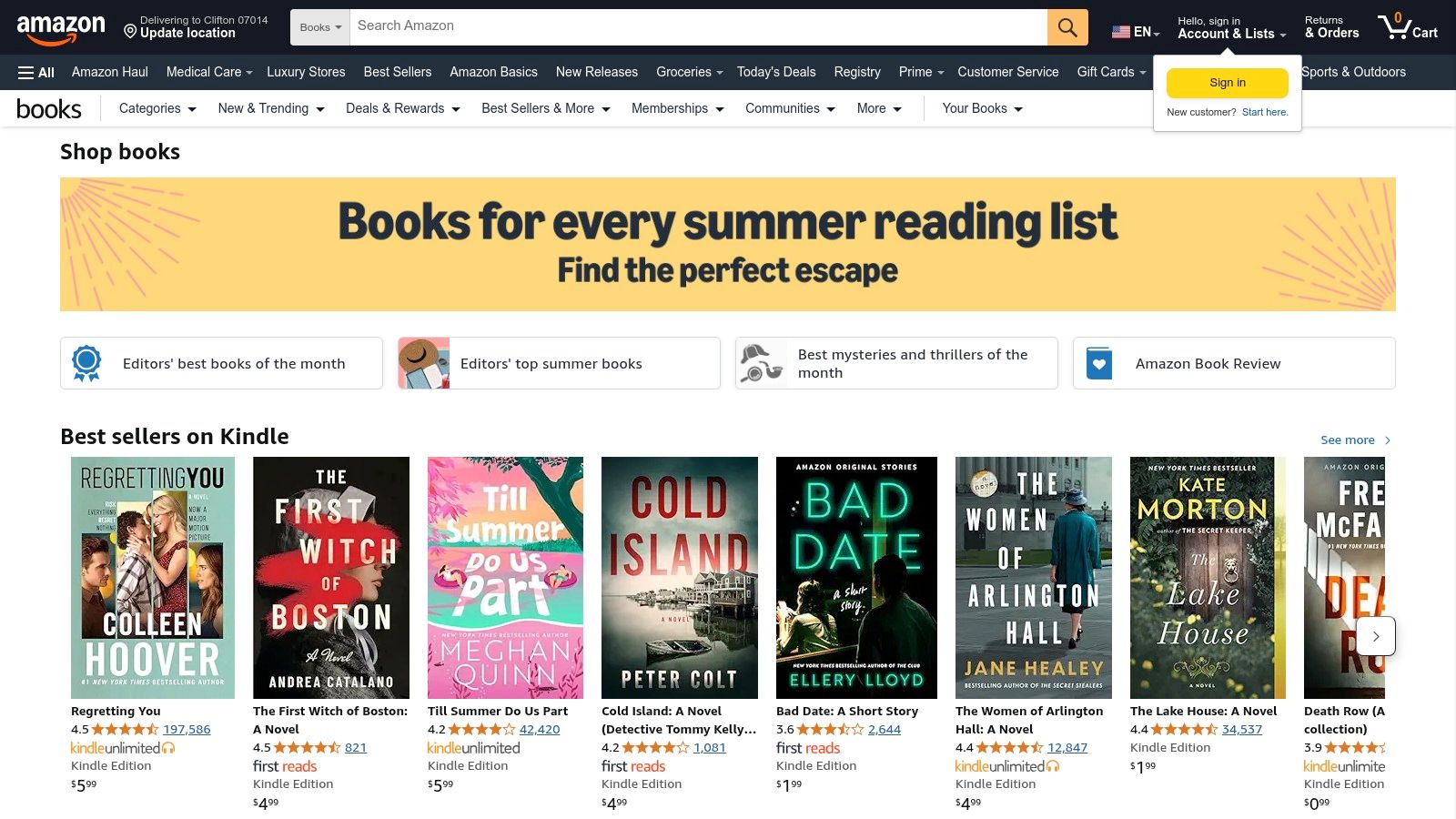 Amazon Books and Kindle Store