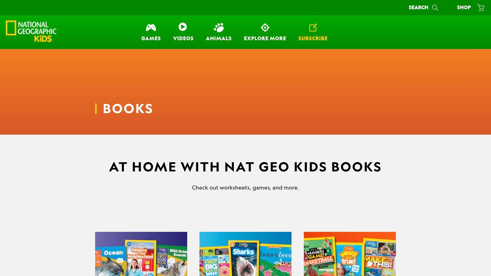 National Geographic Kids (publisher site)