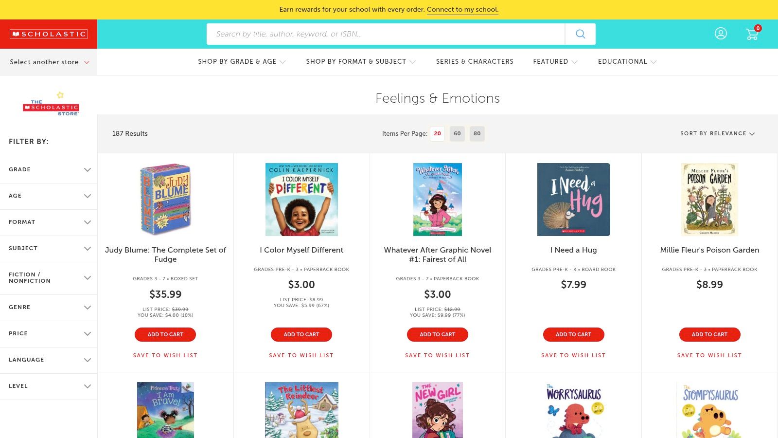 Scholastic Store (Parents) — Feelings & Emotions shop