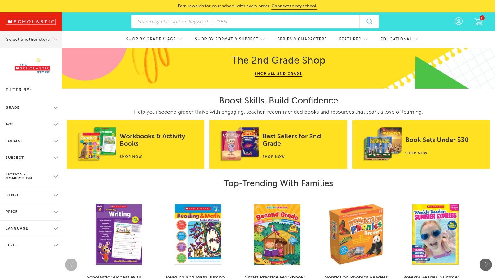 Scholastic Store – 2nd Grade Shop