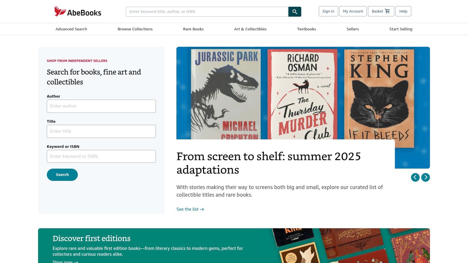 AbeBooks — Marketplace for Rare, Out-of-Print, and Used Children’s Books