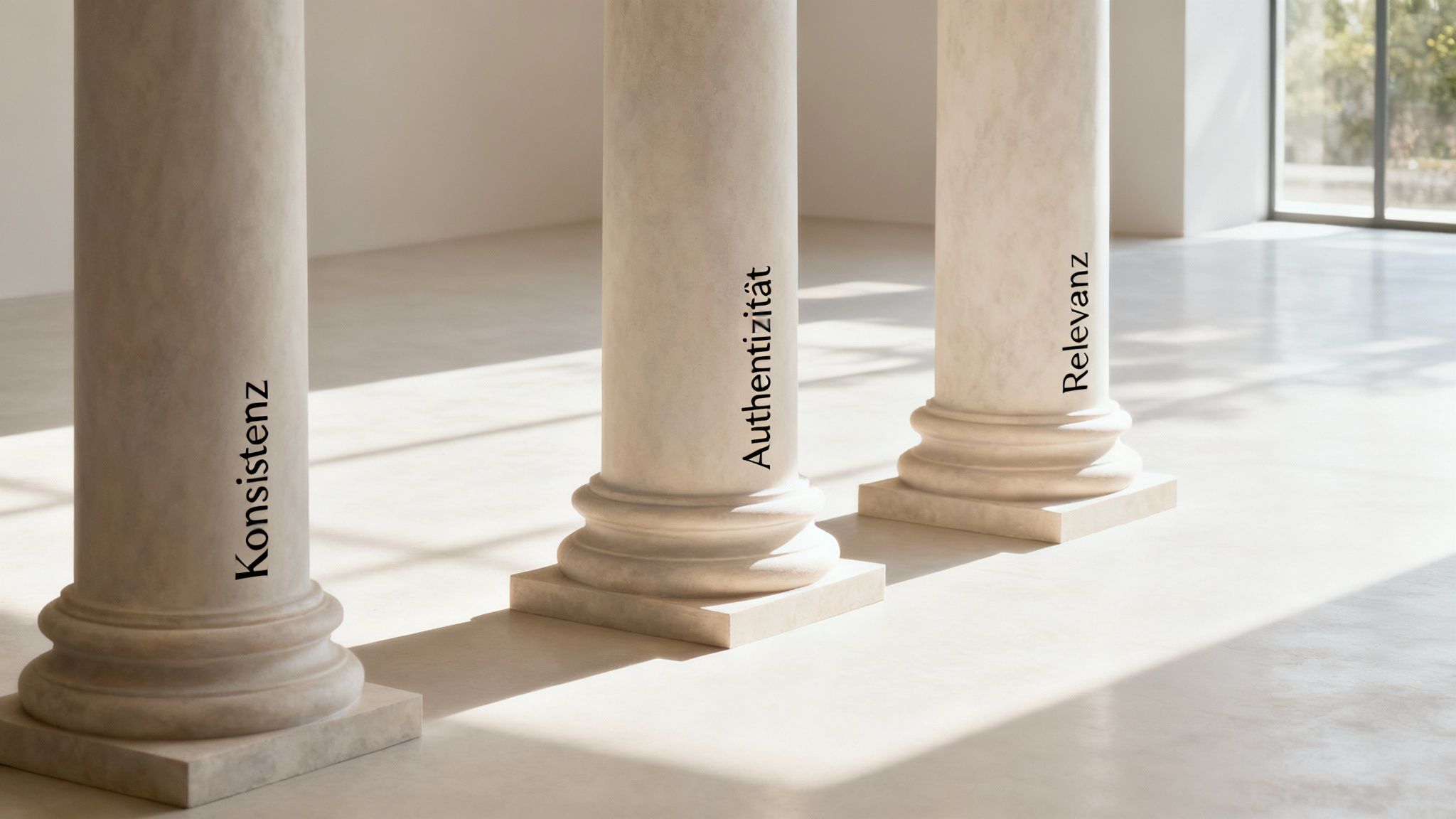 Ein diverses Team bespricht in einem hellen, modernen Büro konzentriert eine Strategie.