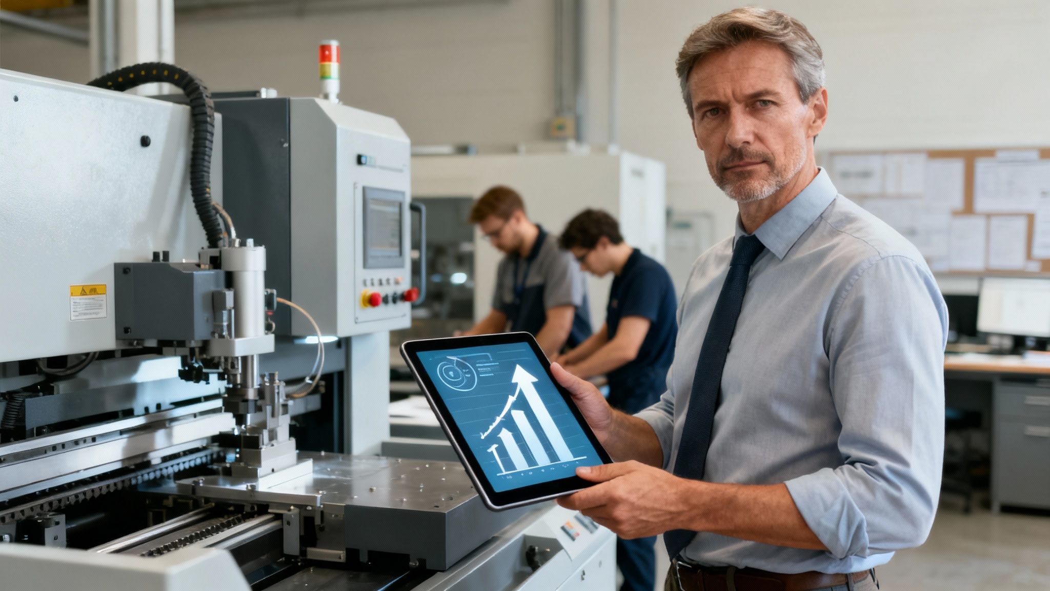Team im Büro bei digitalem Projekt