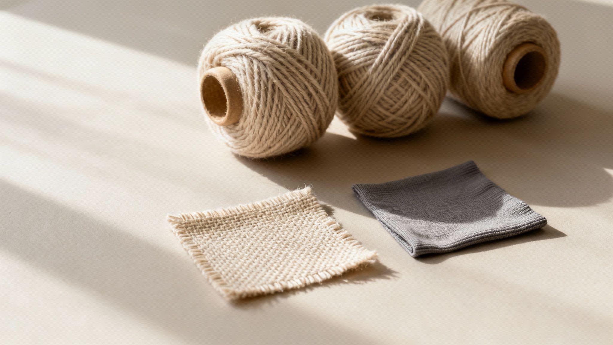 Moderne Spinnereimaschine in Betrieb