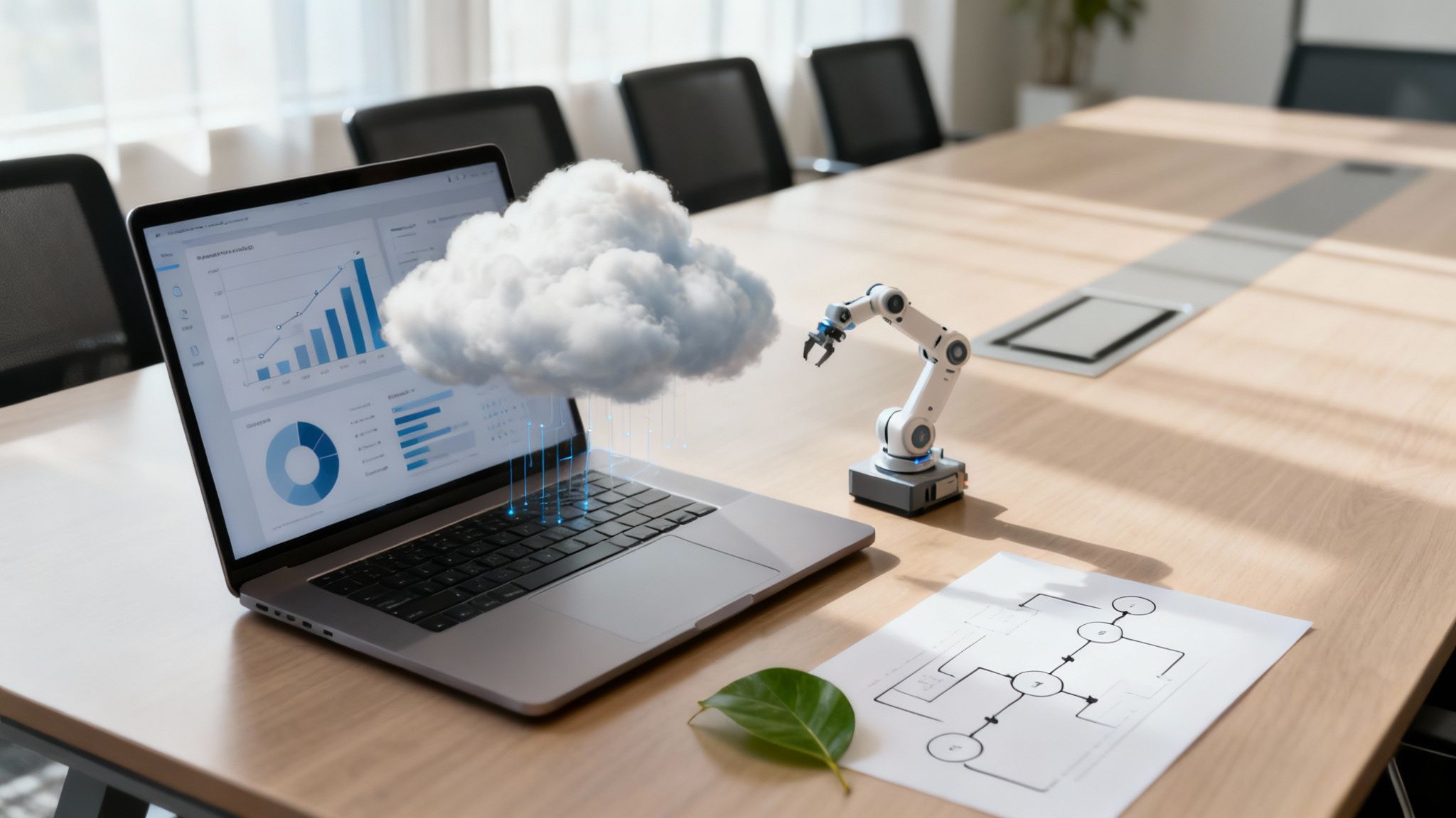 Team bei digitaler Zusammenarbeit