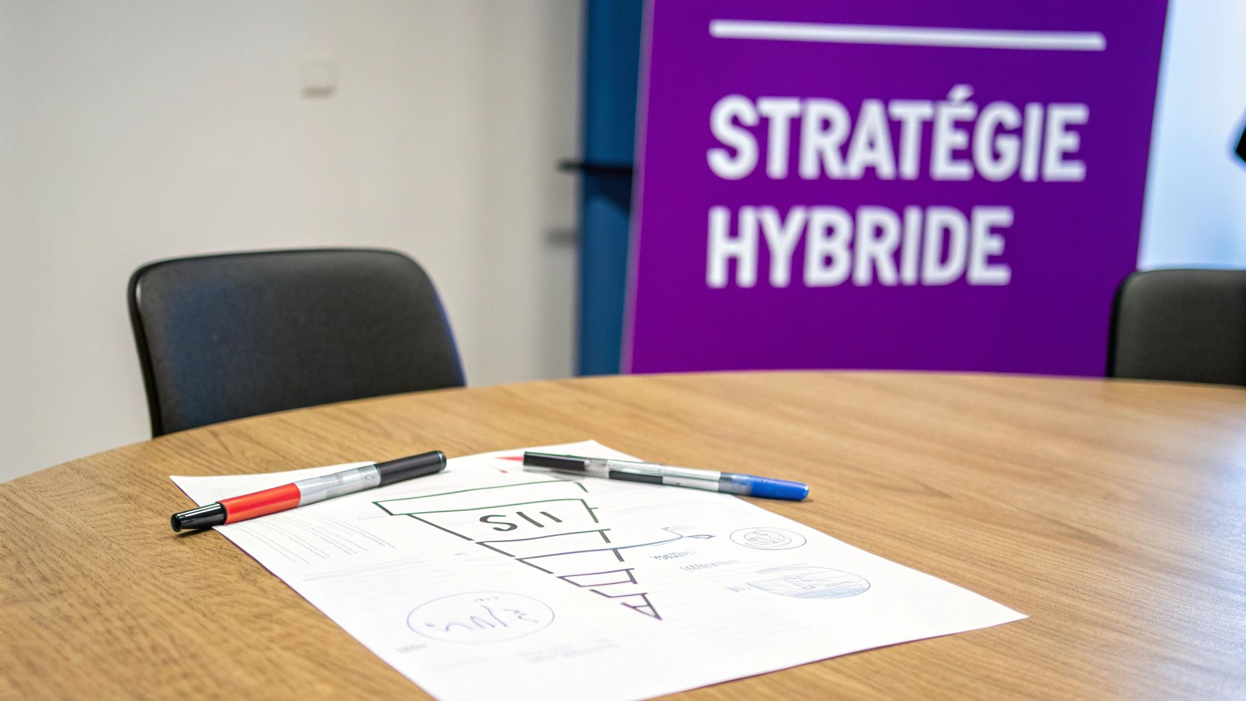 Diagramme illustrant l'intégration des stratégies de demand et lead generation en un entonnoir marketing unifié.