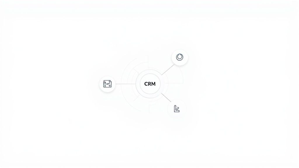 CRM interface showing customer data and sales pipeline