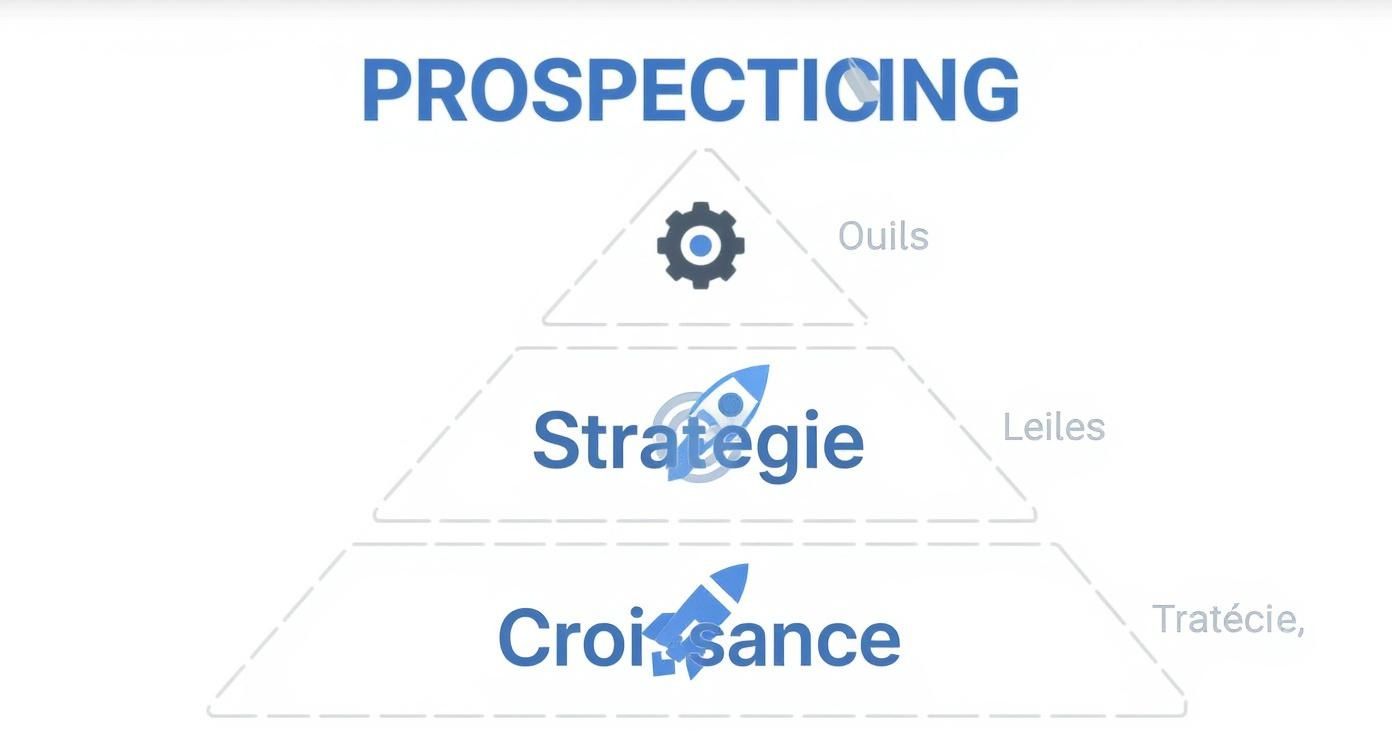 Infographic about outils de prospection commerciale