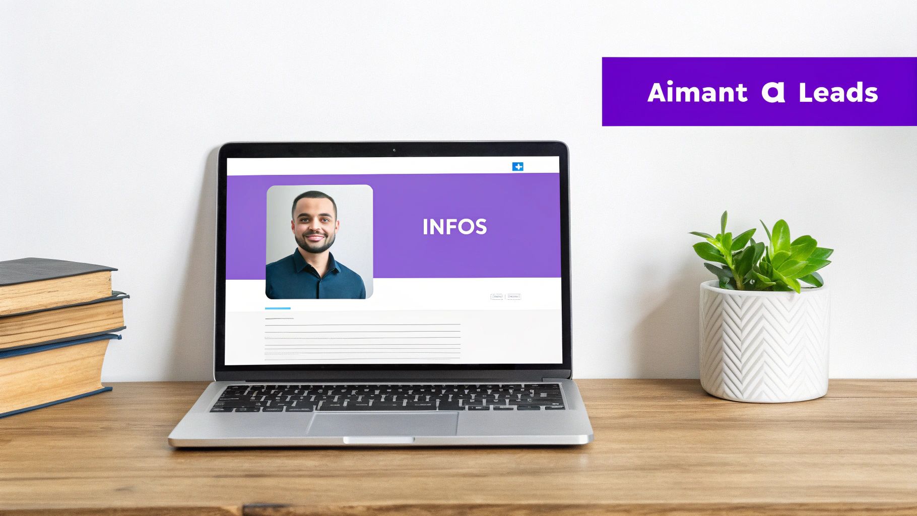 Un profil LinkedIn optimisé sur un écran d'ordinateur portable, symbolisant un outil de vente personnelle.