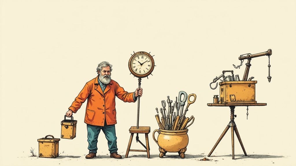 Une équipe commerciale discutant de graphiques de performance dans un bureau moderne