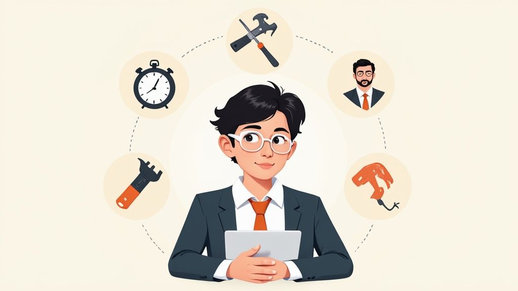 Une loupe inspectant des graphiques de performance pour trouver la cause d'un problème.