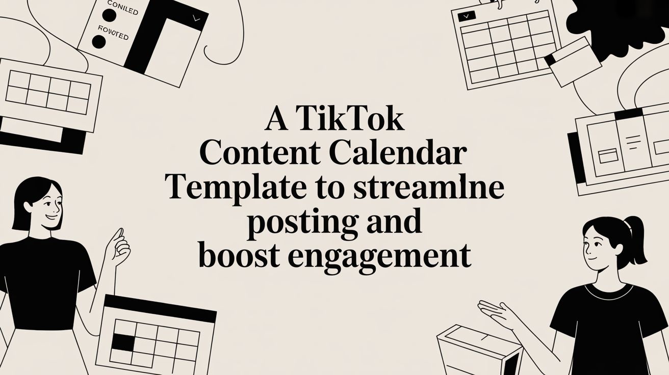 A tiktok content calendar template to streamline posting and boost engagement