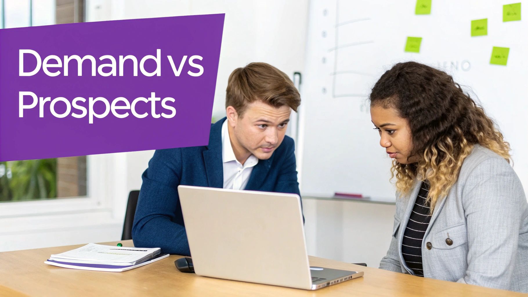 Deux chemins de marketing se rejoignant, symbolisant la synergie entre la génération de demande et la génération de leads.