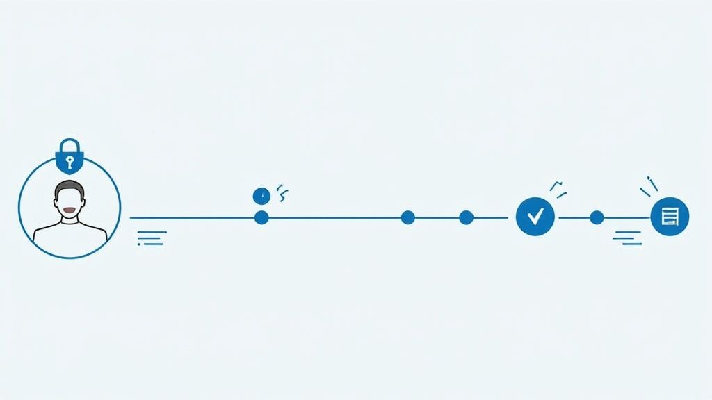 Un cadenas stylisé superposé à un logo LinkedIn, symbolisant la sécurité du compte.