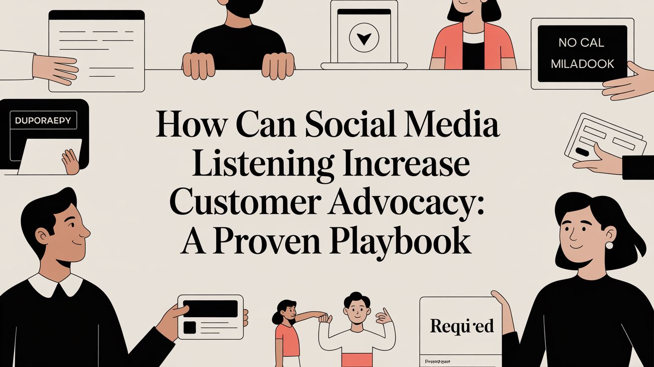 How can social media listening increase customer advocacy: A proven playbook
