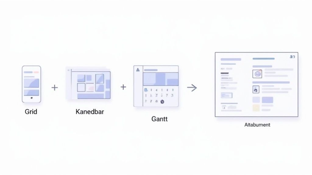 Personnes collaborant autour d'un tableau de bord sur un écran