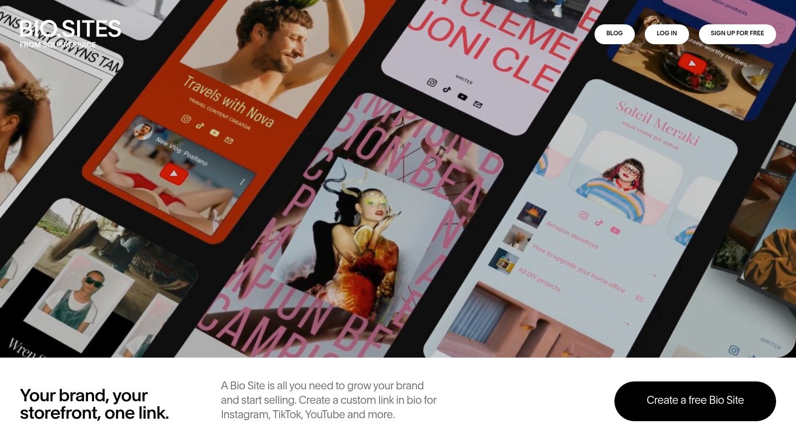 Squarespace Bio Sites