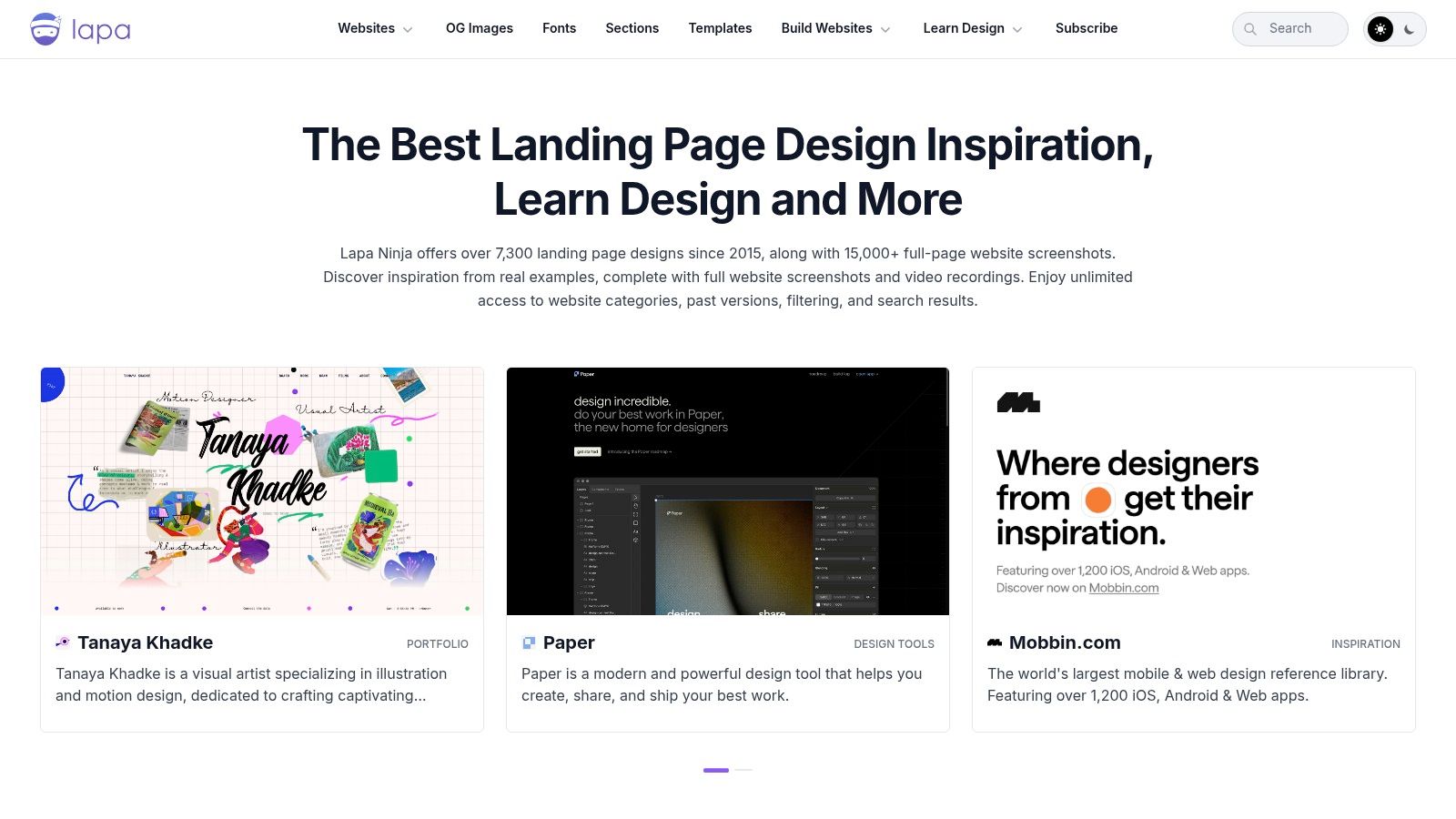 Lapa Ninja (Inspiration + Templates)
