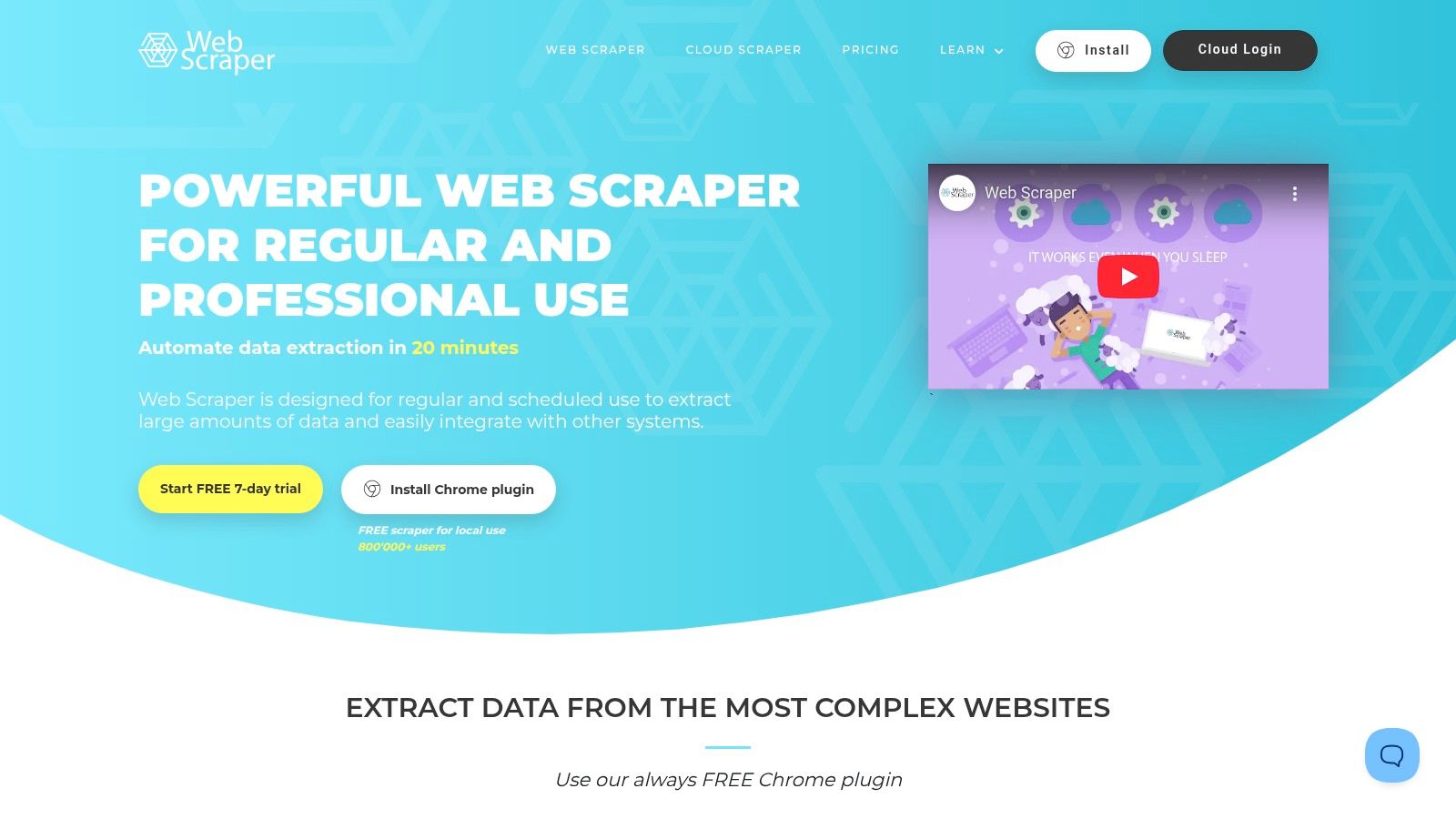 Web Scraper (webscraper.io)