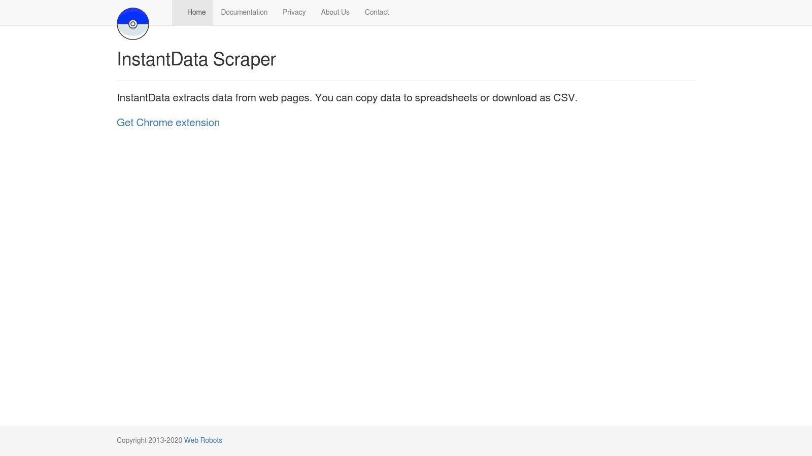 Instant Data Scraper (Web Robots / instantdata.eu)