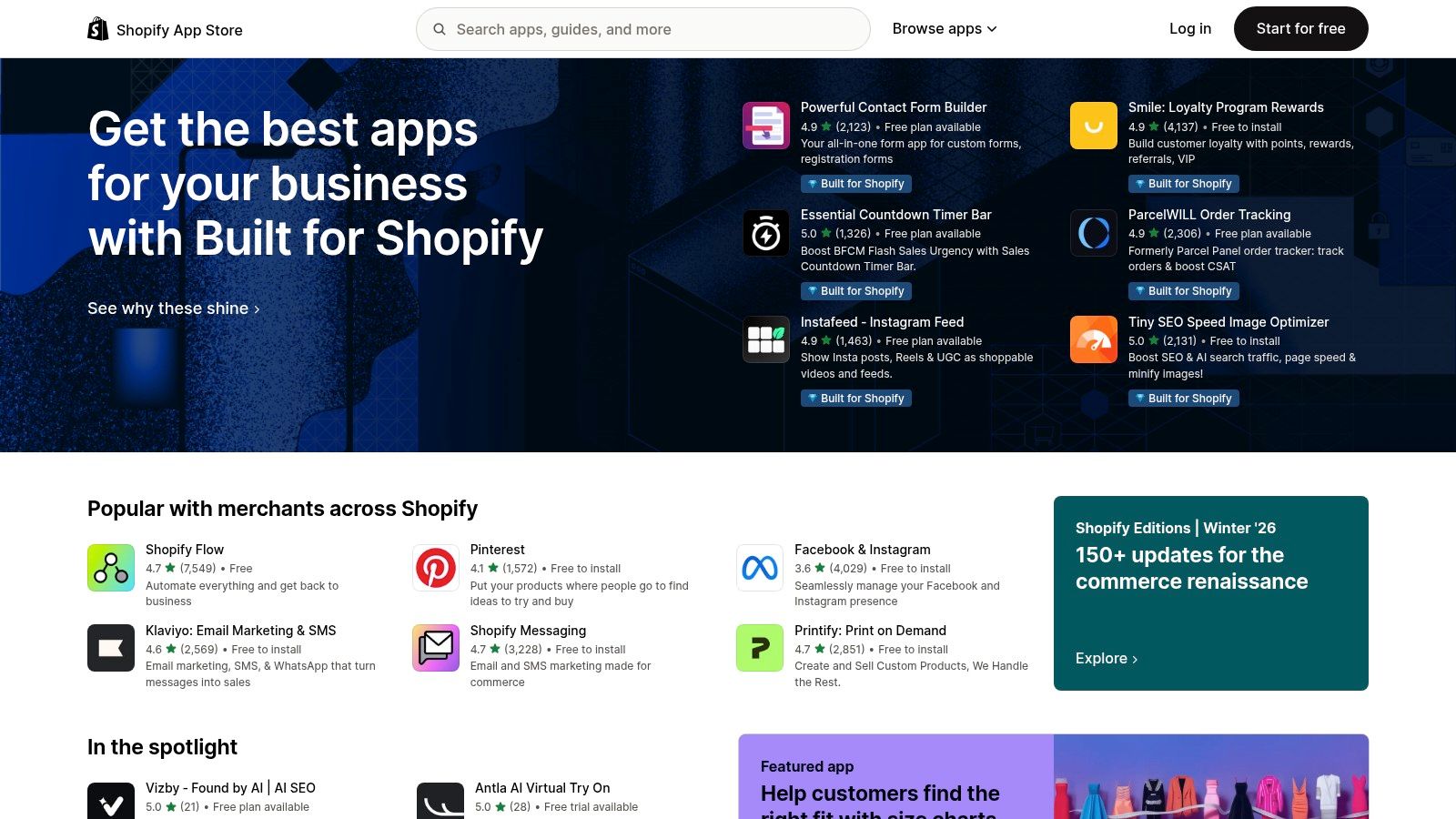 Shopify App Store (Social media integrations category)