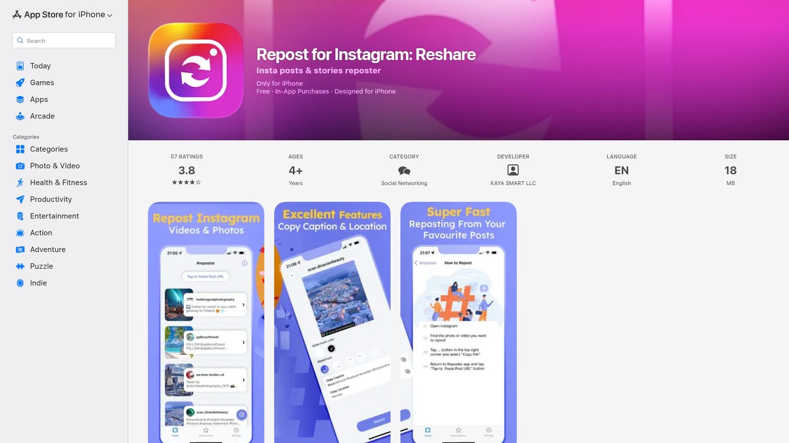 Repost for Instagram: Reshare (iOS)