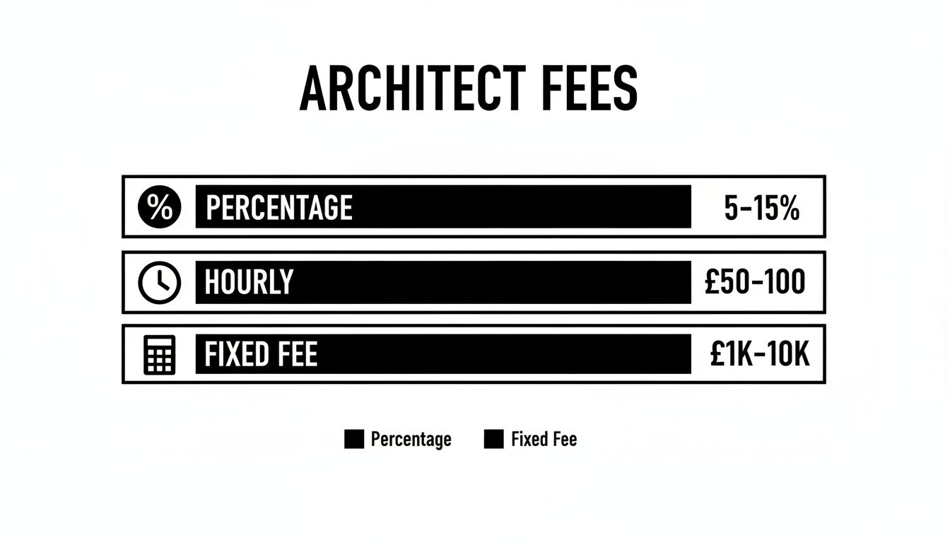 Infographic about architects costs uk