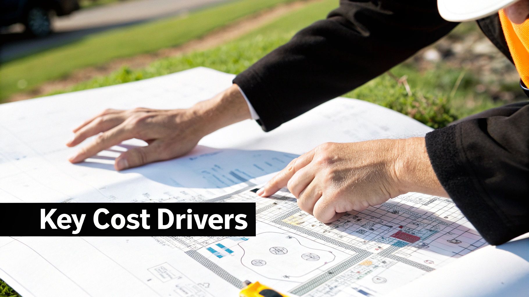 Site with architectural plans