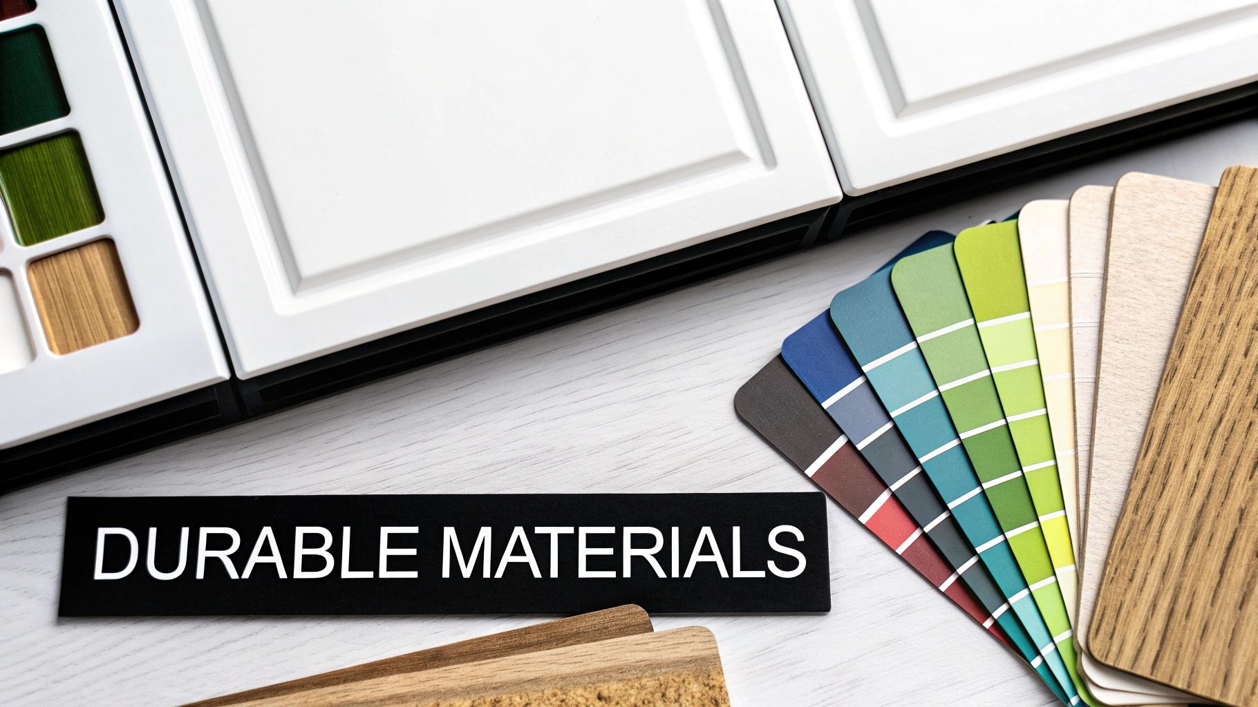 A stylish kitchen extension showcasing durable quartz worktops and hard-wearing flooring.