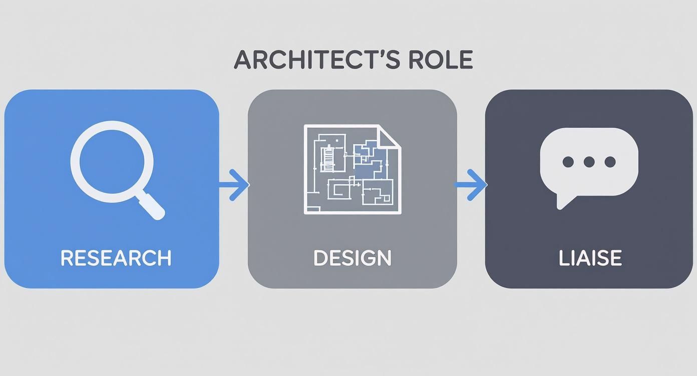 Infographic about listed building architect