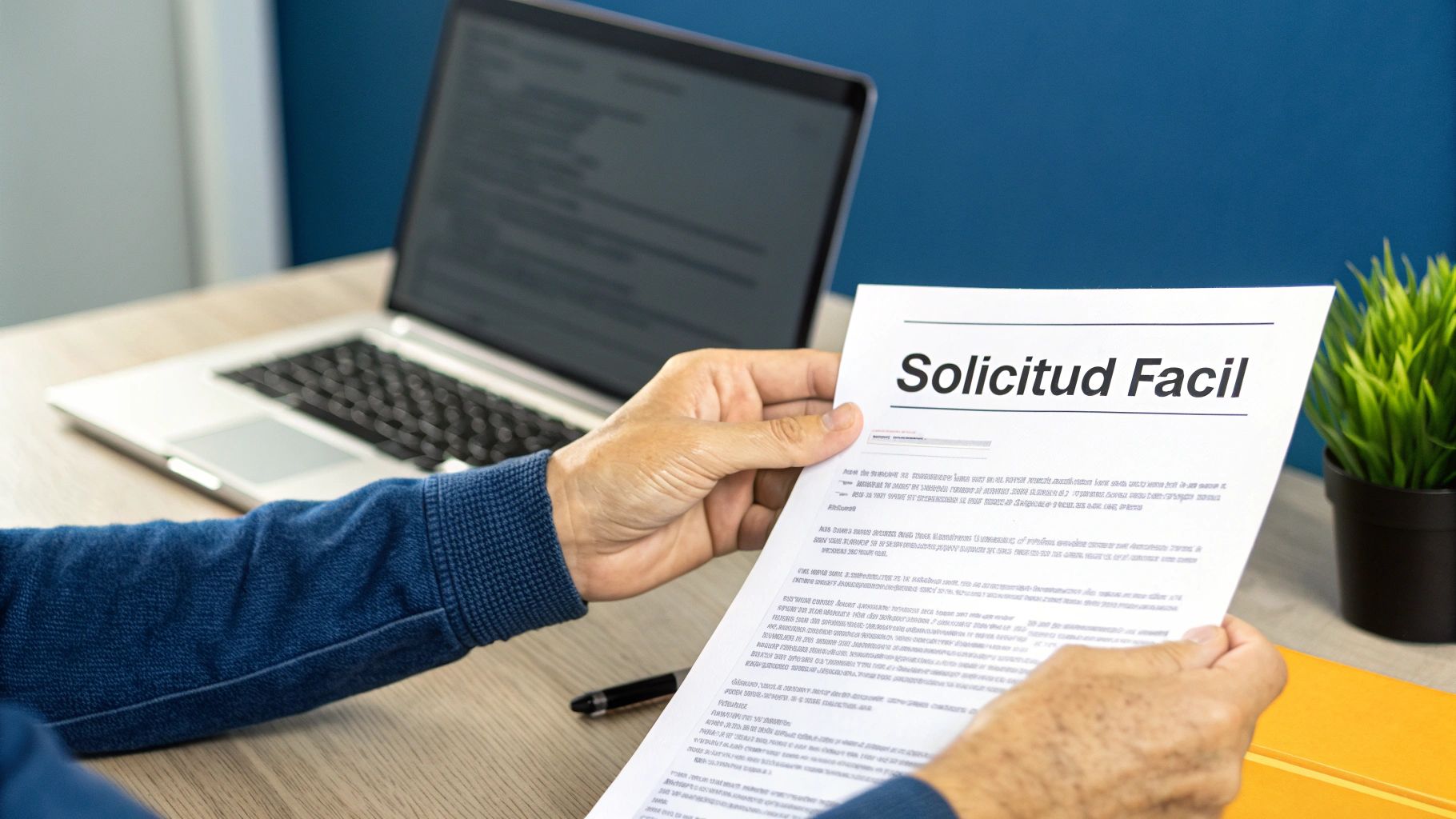 Una persona rellena un formulario en línea en un portátil, simbolizando el proceso de solicitud de seguro.
