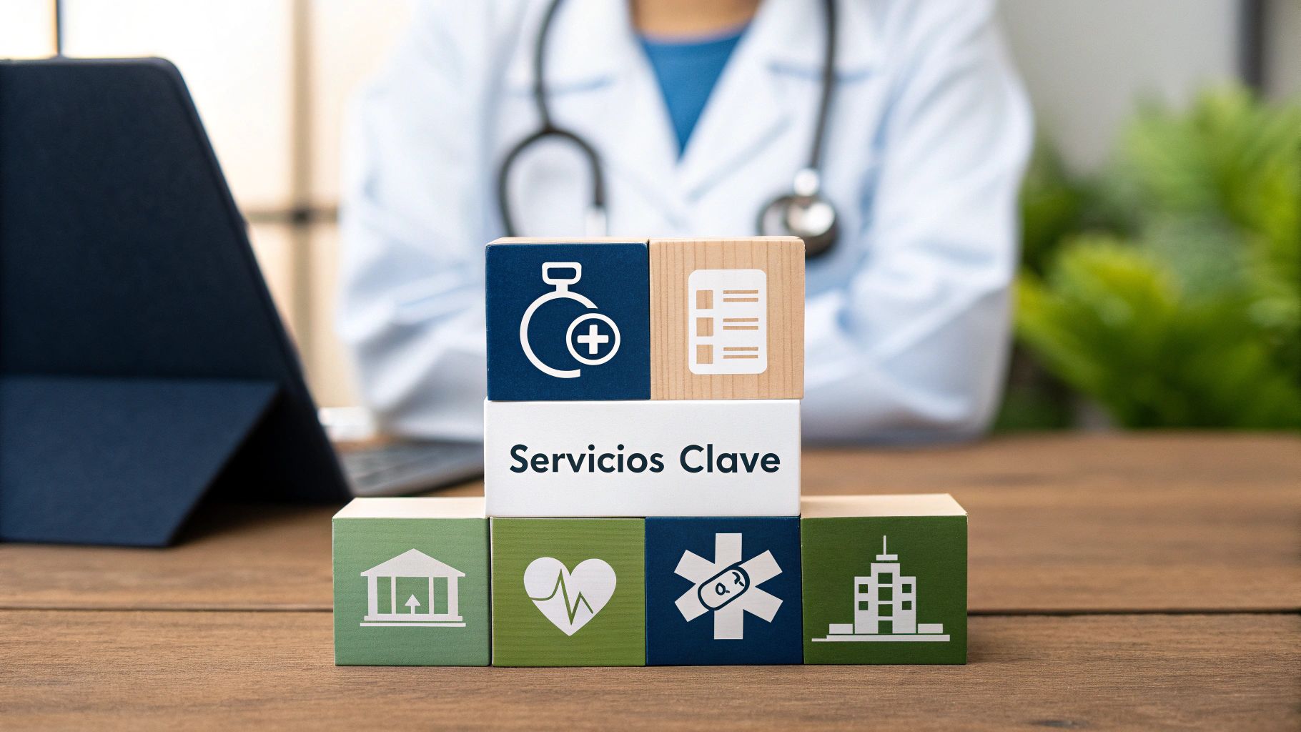 Agente de seguros de salud trabajando en su escritorio, mostrando dedicación y profesionalismo.