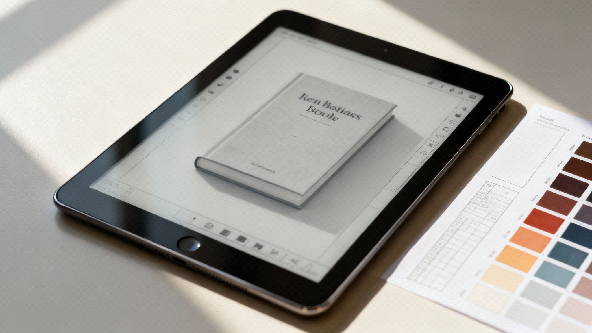 Nowoczesny laptop z interfejsem platformy sprzedażowej do produktów cyfrowych, w tle wykresy i ikony symbolizujące sprzedaż online.