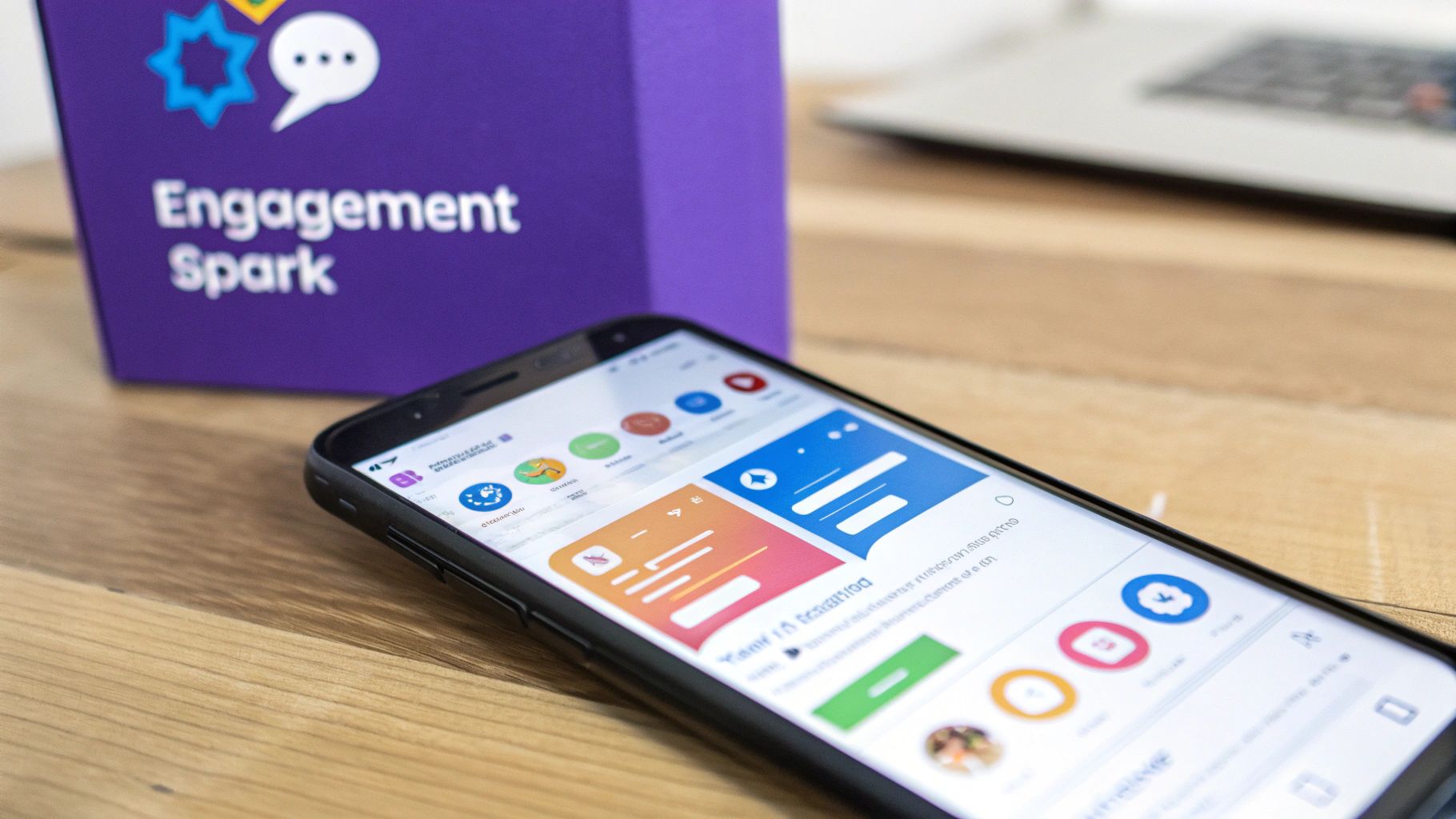 People engaged in an online discussion on a screen, symbolizing a thriving digital community.