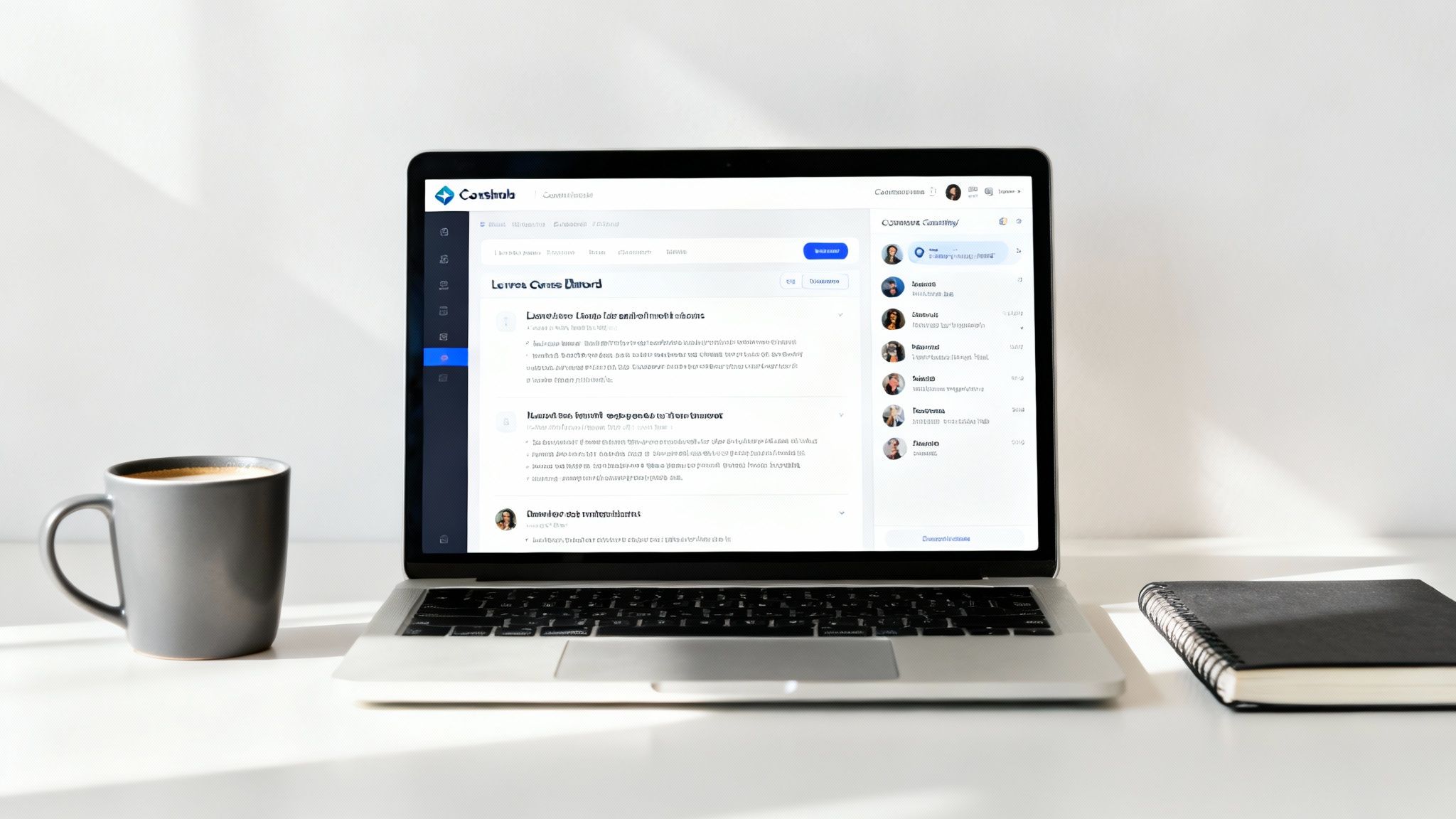 Students collaborating and learning in an online community.