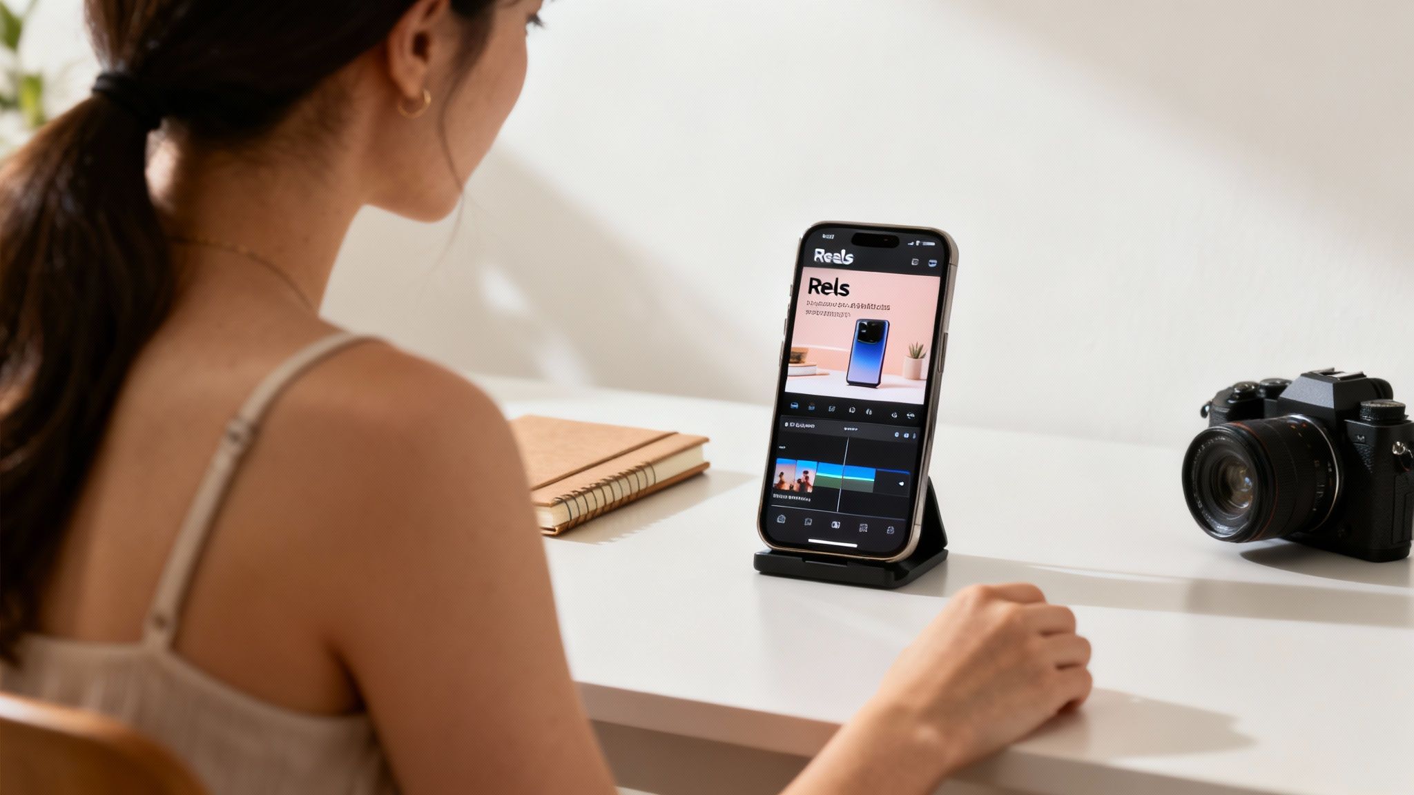 Estetyczne zdjęcie produktu cyfrowego na Instagramie